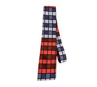Rick Deckard Necktie - Everyday Wear & Costume Tie - 80s Sci-Fi Movie Square End Style Checkerboard Pattern Multicolor Blocks