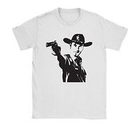 Rick Grimes Mens T-Shirt Large White Walking Dead Funny Gift Present TV Show Top