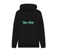 Rick & Morty Men's Graphic Logo Hoodie in Black | Size: Medium Rick & Morty Black M