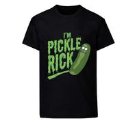 Rick & Morty Men's Pickle Rick T-Shirt in Black | Size: 2XL Rick & Morty Black 2XL