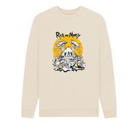 Rick & Morty Rest & Ricklaxation Oat Sweatshirt in Natural | Size: 2XL Rick & Morty Natural 2XL