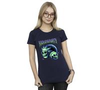 Rick & Morty Women's Space Skull Cotton T-Shirt in Navy | Size: 2XL Rick & Morty Navy 2XL
