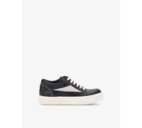 Rick Owens Boys Blk/white Kids' Vintage Panelled Leather Low-top Trainers Eur 32 / 13 Uk Kids