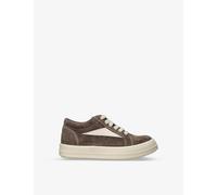 Rick Owens Brown/oth Kids Vintage Contrast-stitch Suede Low-top Trainers 3-9 Years Eur 31 / 12.5 Uk