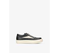 Rick Owens Girls Blk/white Kids Vintage Leather Low-top Trainers 3-9 Years Eur 25 /7.5 Uk
