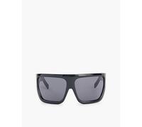Rick Owens Mens Blk Temple Lens Davis Glossy-finish Thermoplastic-polyurethane Sunglasses 1size