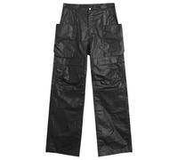 Rick Owens Men's Coated Poplin Stefan Cargo Black Medium