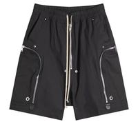 Rick Owens Men's Heavy Cotton Poplin Bauhaus Bela Shorts Black