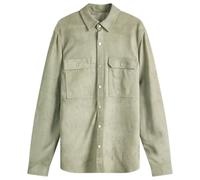 Rick Owens Men's Lamb Leather Outershirt Celadon