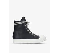 Rick Owens Mens Rick Owens Grained Leather High-Top Trainers Blk/White Eur 42 / 8 UK Men
