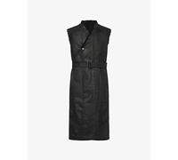 Rick Owens Mens Rick Owens Temple Belted Sleeveless Coated-Cotton Coat Black 38