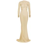 Rick Owens Temple Panelled Stretch-tulle Gown - Sand - 38 (UK6 / XS)