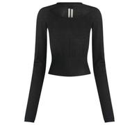 Rick Owens Women's Cropped Pullover Top Black Large