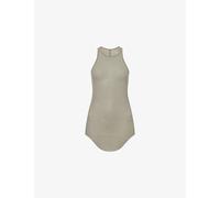 Rick Owens Womens Rick Owens Basic Ribbed Silk-Blend Tank Top Drk Pearl 8