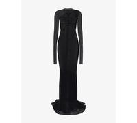 Rick Owens Womens Rick Owens Temple Long-Sleeve Mesh Gown Black 12