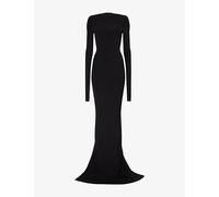 Rick Owens Womens Rick Owens Temple Long-Sleeve Stretch-Woven Gown Black 10