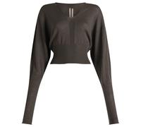 Rick Owens Women's V-Neck Cropped Jumper Dark Dust Large