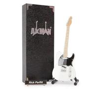 Rick Parfitt Distressed Miniature Guitar Replica - Music Gifts - Handmade Ornamental 1/4 Scale - Includes a Display Box, Name Tag and Miniature Guitar Stand