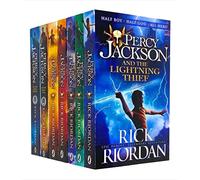 Rick Riordan Percy Jackson Series 7 Books Collection Set (Lightning Thief, Sea of Monsters, Titan's Curse, Battle of the Labyrinth, Last Olympian, Greek Heroes, Greek Gods)