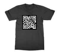 Rick Roll Prank QR Code T-Shirt (Black, L)