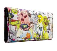 Rick & Sidekick Morty Scary Terry and Others Purse Tri-Fold Coin Pocket & Card Holder, White