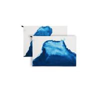 Rick Stein Coves of Cornwall 100% Cotton Set of 2 Tea Towel White/Blue BlissHome White One Size