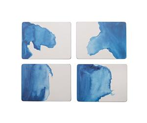 Rick Stein Coves of Cornwall - 4 Piece Placemat Set - cork backed melamine faced design - featuring beautiful watercolour artwork - tableware Inspired by the land and coast of north Cornwall