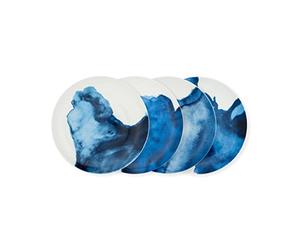 Rick Stein Coves of Cornwall - 4 Piece Side Plate Set - 21cm Diameter - Dining Set Featuring Beautiful Designs of Tableware Inspired by the Land and Seascape of Cornwall.
