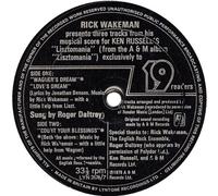 Rick Wakeman - Three Tracks From His Musical Score For Ken Russell's "Lisztomania" - Rick Wakeman 7" 45
