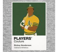 Rickey Henderson Athletics Baseball Icon Frame Men's Hoodie - Black / XL