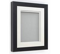 Rickman Box Frame Black with Off-White Mount, 7x5 for 5x3 inch