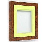 Rickman Box Frame Rustic with Lemon Bon Bon Mount, 16x12 for 12x8 inch