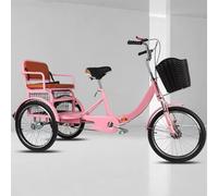Rickshaw tricycles,cruiser trike for adult and senior,tricycles with pedals,double chain drive,dual brakes,folding 3 wheels bicycle,manned trike with back seat,hydraulic front fork