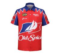 Ricky Bobby Shirt Ricky Bobby Talladega Nights Wonder Costume Short Sleeve Shirt Adult Men Halloween Cosplay Props, Red, XL