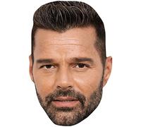 Ricky Martin (Brown Hair) Celebrity Mask, Flat Card Face, Fancy Dress Mask