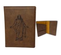 Ricky's Laser Engraving Leatherette LDS Temple Recommend Holder with Name, Temple Ordinance Card Holder, Premium Leather LDS Card Holder for Family and Temple Service, Leather TR Holder, Dark Brown