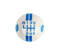 RICKYZHU for Mustang Shelby Cobra GT 500 6 Speed Manual Gear Shift Knob Shift Knob (R on The Left, L-White)