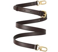 RICLVS Genuine Vachetta Leather Crossbody Strap Genuine Leather Adjustable Replacement Strap for Shoulder Bag Handbag Purse, Coffee, 41.7 - 50.3 in（106-128cm）,width 1.8cm/0.7inch