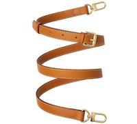 RICLVS Genuine Vachetta Leather Crossbody Strap Genuine Leather Adjustable Replacement Strap for Shoulder Bag Handbag Purse, Beige Yellow, 41.7 - 50.3 in(106-128cm),width 1.8cm/0.7inch