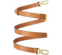 RICLVS Vachetta Leather Crossbody Strap, Genuine Leather, Adjustable Replacement Strap for Shoulder Bag, Handbag, Purse, Beige pink, 41.7 - 50.3 in（106-128cm）,width 1.8cm/0.7inch