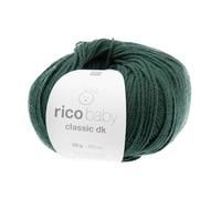 Rico Baby Classic DK Soft Baby Wool for Knitting and Crocheting, Wool Needle Size 3.5-4 mm (75 Fir, 50 g)