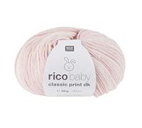 Rico Baby Classic Print DK #1 Soft Baby Wool for Knitting or Crocheting, 50 g