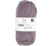 Rico Baby Cotton Soft DK Colour 048 Mauve Soft Baby Wool Cotton-Wool Blend for Knitting & Crocheting