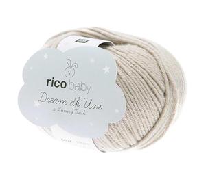 Rico Baby Dream Plain DK Colour 017 Silver Grey Baby Wool Soft for Knitting and Crochet