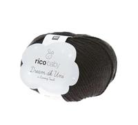 Rico Baby Dream Plain DK Colour 018 Black Baby Wool Soft for Knitting and Crochet