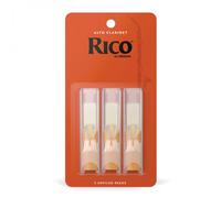 D’Addario Woodwinds - Rico Alto Clarinet Reeds - Reeds for Clarinet - Crafted for Beginners, Students, Educators - Strength 2.0, Pack of 3