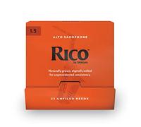 Rico by D'Addario Alto Saxophone Reeds, #1.5, 25-Count Single Reeds