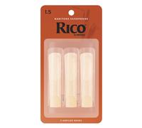 Rico by DAddario Baritone Saxophone Reeds 1.5 (3 Pack)