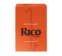 D’Addario Woodwinds - Rico Bass Clarinet Reeds - Reeds for Bass Clarinets - Crafted for Beginners, Students, Educators - Strength 3.0, Pack of 10