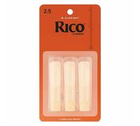 RICO BY D'ADDARIO - CLARINET REEDS - Bb - STRENGTH 2.5 - 3 PACK